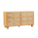 Grappa - Wood & Rattan Wavy Dresser - Natural - R&R Furniture Gallery (Fountain Valley, CA)