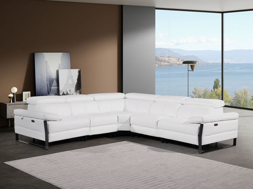1246 - 5-Piece L-Shaped Modular Power Reclining Sectional With Power Headrests - R&R Furniture Gallery (Fountain Valley, CA)