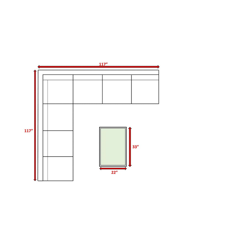 Comfortable Modern Patio Rattan Sectional Set With Cushions - R&R Furniture Gallery (Fountain Valley, CA)