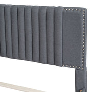 Upholstered Platform Bed With Drawers, Classic Headboard Design - R&R Furniture Gallery (Fountain Valley, CA)