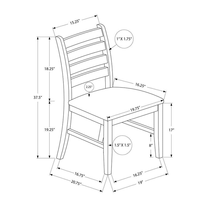 Dining Chair (Set of 2) - Antique Cherry - R&R Furniture Gallery (Fountain Valley, CA)
