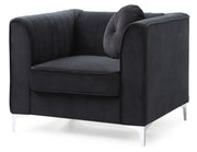 Contemporary sloped armchair by Glory Furniture with plush upholstery and modern design, shown in a cozy living room setting.
