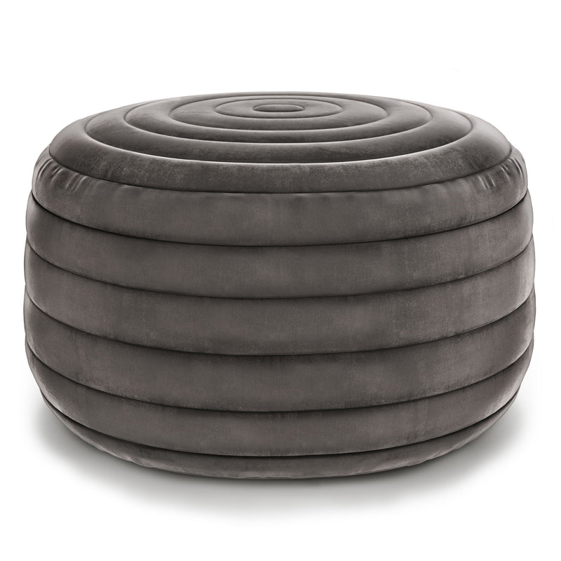 Vivienne - Upholstered Round Pouf - R&R Furniture Gallery (Fountain Valley, CA)