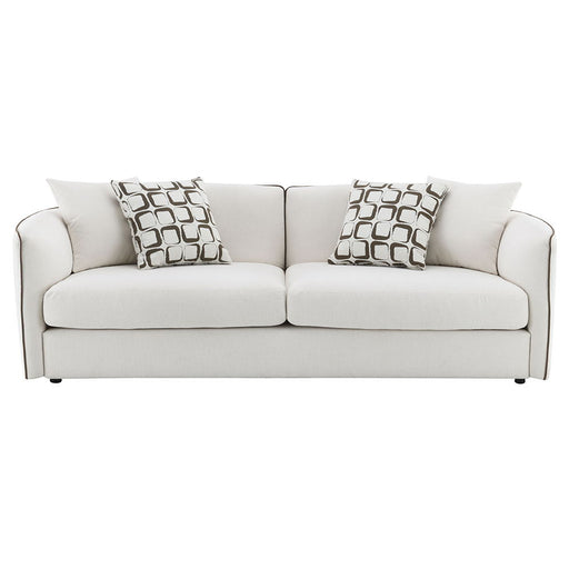 Yolanda - Sofa With 4 Pillows - Beige Chenille - R&R Furniture Gallery (Fountain Valley, CA)