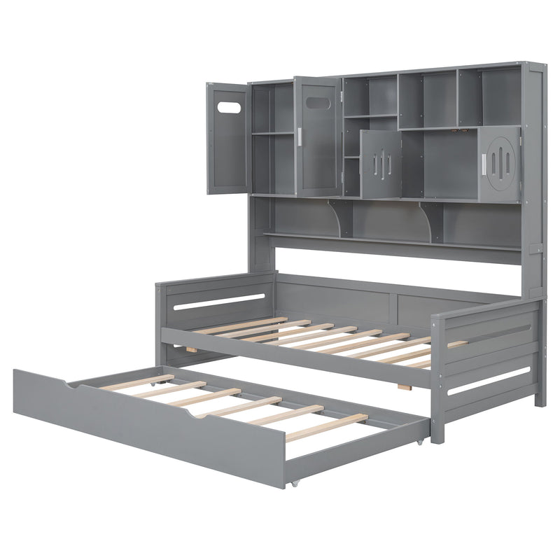 Daybed With All-In-One Cabinet And Shelf - R&R Furniture Gallery (Fountain Valley, CA)