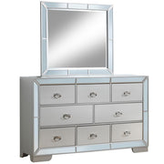 Contemporary storage dresser by Glory Furniture with sleek wood finish and multiple drawers for organized bedroom storage.