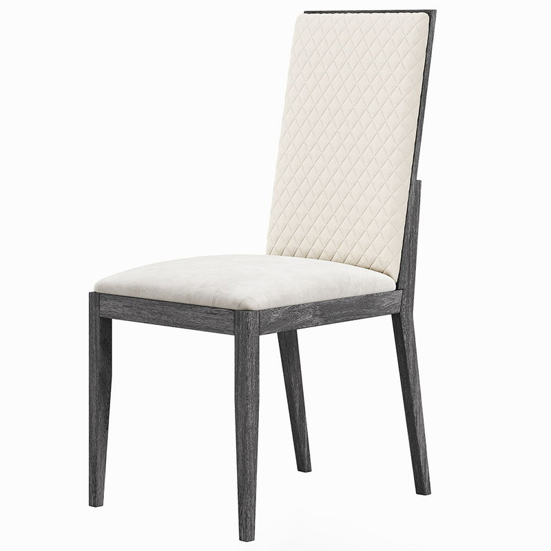 Venezia - Synthetic Leather Side Chair (Set of 2) - Gray - R&R Furniture Gallery (Fountain Valley, CA)