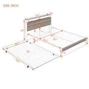 Platform Bed Frame With Trundle, USB Ports And Slat Support, No Box Spring Needed - R&R Furniture Gallery (Fountain Valley, CA)