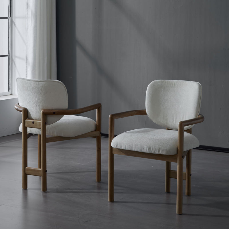 Upholstered Arm Dining Chairs (Set of 2) - R&R Furniture Gallery (Fountain Valley, CA)