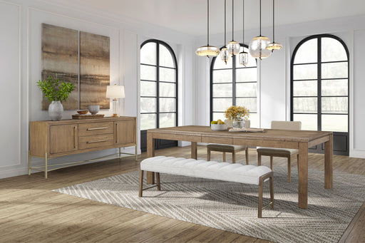 Dining Table With Leaf - Light Brown - R&R Furniture Gallery (Fountain Valley, CA)