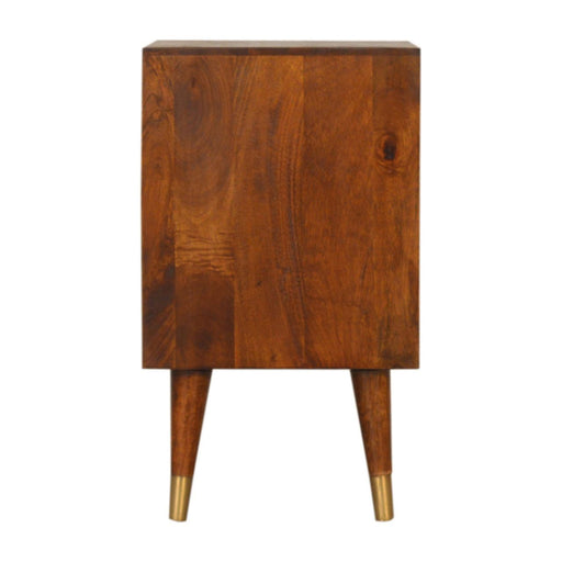Manila - Nightstand - Brown / Gold - R&R Furniture Gallery (Fountain Valley, CA)