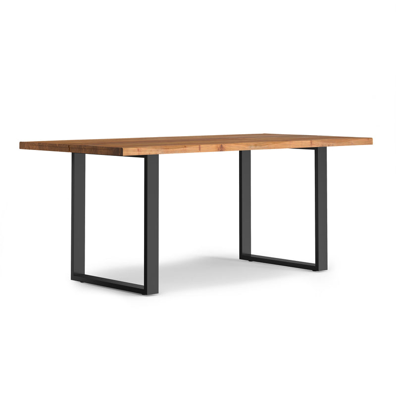 Handcrafted Simpli-Home Fieldcrest dining table with a sturdy wooden surface and elegant design for dining room decor