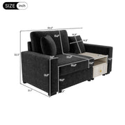 Noble House modular sofa couch with storage armrest and center console, featuring plush seating and modern design.