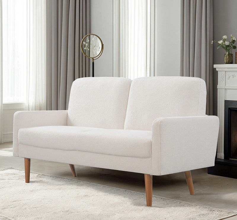 Loveseat Sofa, European Style With Sleek Design, Modern & Vintage Flair, Upholstered 2 Seater Couch - R&R Furniture Gallery (Fountain Valley, CA)