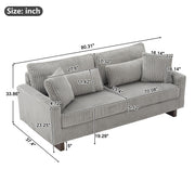 Modern Loveseat Sofa With 4 Pillows - R&R Furniture Gallery (Fountain Valley, CA)