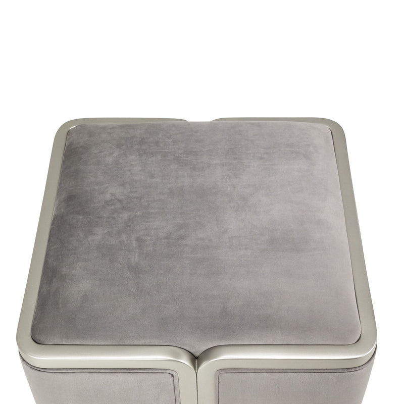 Linea - Ottoman - Gray Pearl / SilverMist - R&R Furniture Gallery (Fountain Valley, CA)