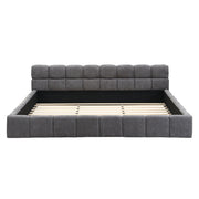 Elegant Upholstered Bed With Checkerboard Design - R&R Furniture Gallery (Fountain Valley, CA)