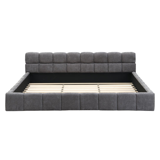 Elegant Upholstered Bed With Checkerboard Design - R&R Furniture Gallery (Fountain Valley, CA)