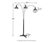 Sheriel - Metal Arc Lamp  - Black - R&R Furniture Gallery (Fountain Valley, CA)