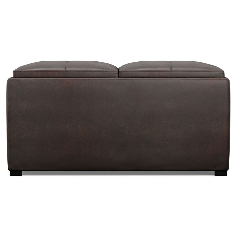 Avalon - Upholstered Square Coffee Table Storage Ottoman - R&R Furniture Gallery (Fountain Valley, CA)