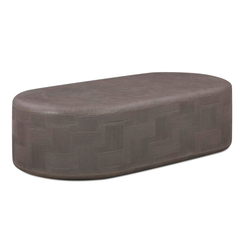 Surraya - Concrete Rounded Coffee Table - R&R Furniture Gallery (Fountain Valley, CA)