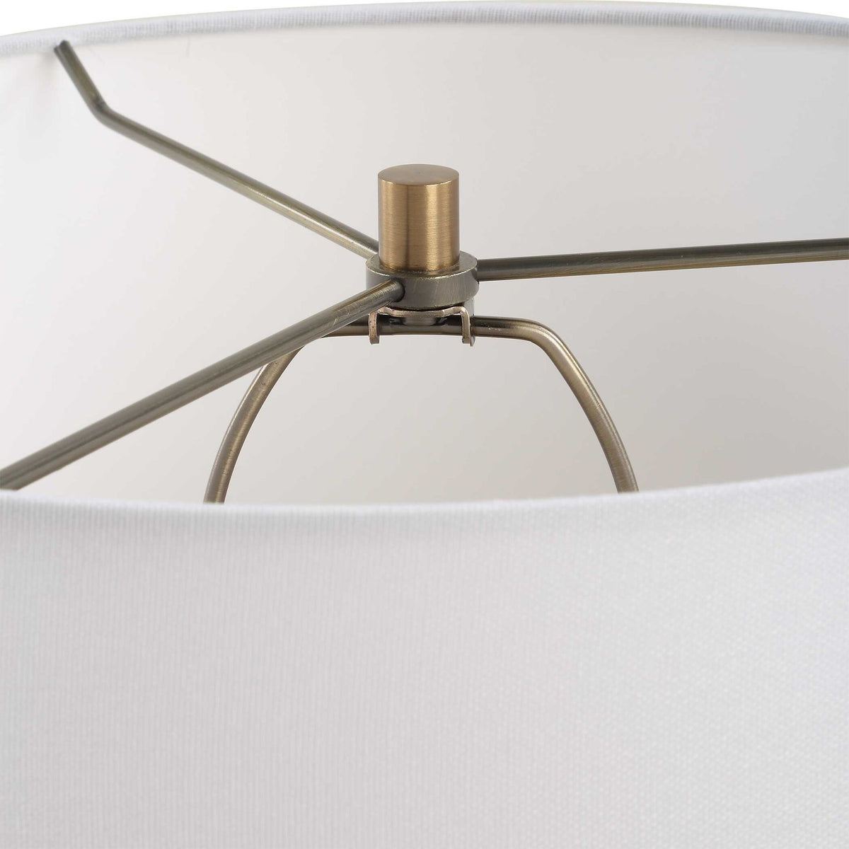 Acosta - Ribbed Table Lamp - Gray