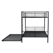 Steel construction bunk bed by DreamHaus featuring sturdy frame, twin beds stacked vertically, and safety rails in a modern bedroom setting.