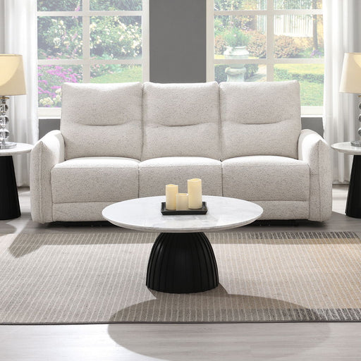 Lalisa - Power Motion Sofa With USB Port - Cream Chenille - R&R Furniture Gallery (Fountain Valley, CA)