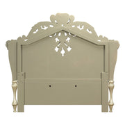 Vatican - Eastern King Bed - Synthetic Leather, Light Gold & Champagne Silver - R&R Furniture Gallery (Fountain Valley, CA)