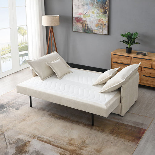 Elisea - Sofa With Sleeper - Beige Fabirc - R&R Furniture Gallery (Fountain Valley, CA)
