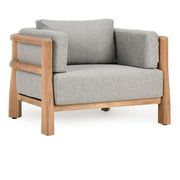 Aston - Outdoor Accent Chair - Natural / Gray - R&R Furniture Gallery (Fountain Valley, CA)