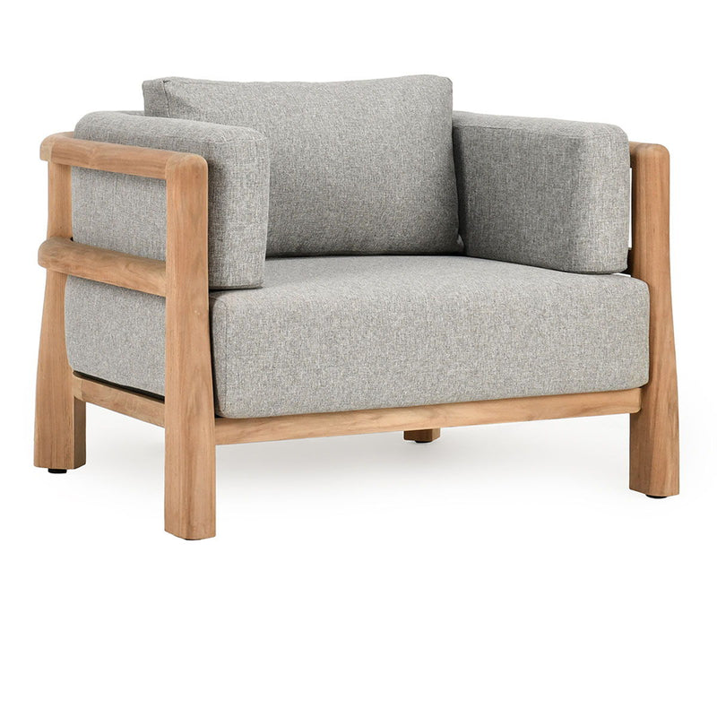 Aston - Outdoor Accent Chair - Natural / Gray - R&R Furniture Gallery (Fountain Valley, CA)