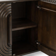 Colson - Mango Wood 4 Door Cabinet - Dark Brown - R&R Furniture Gallery (Fountain Valley, CA)