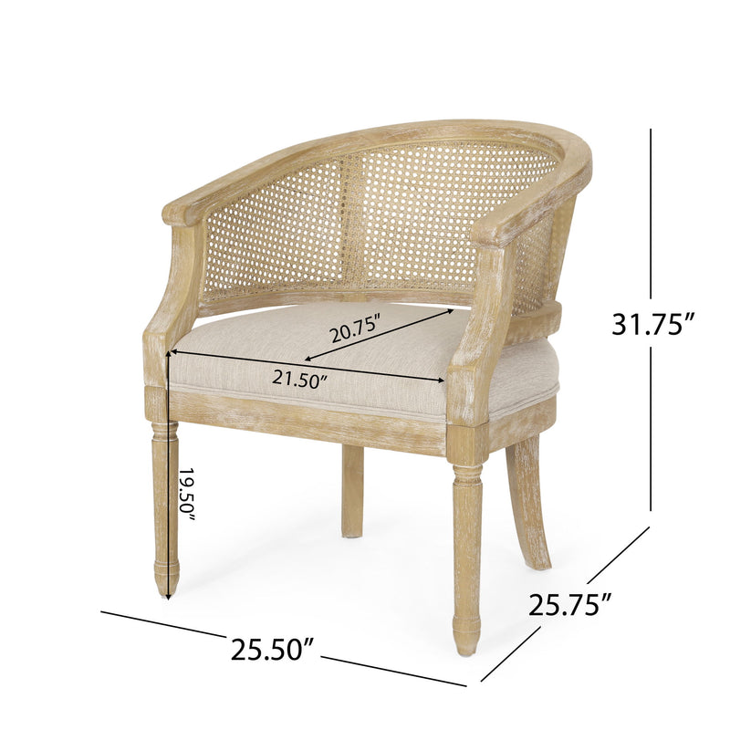 Curved Backrest Accent Chair - R&R Furniture Gallery (Fountain Valley, CA)