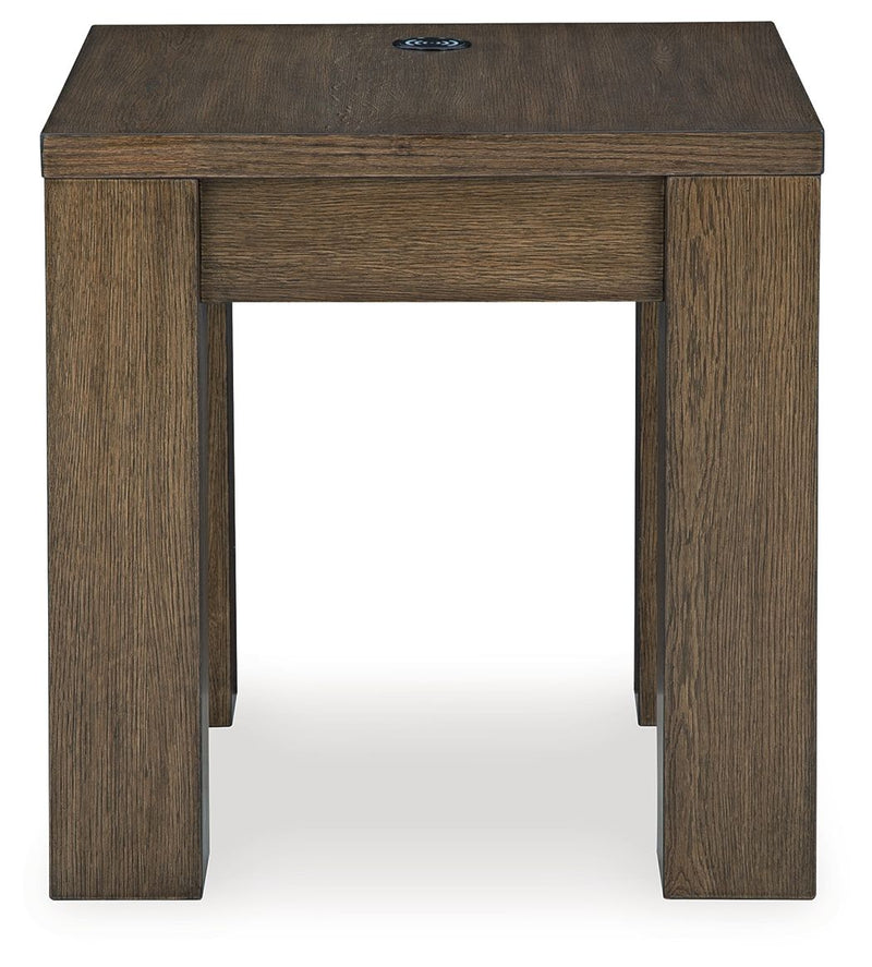 Rosswain - Square End Table - Warm Brown - R&R Furniture Gallery (Fountain Valley, CA)