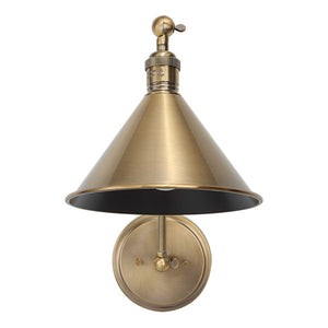Uttermost Exeter 1 Light Gold Adjustable Sconce with modern design and sleek metal finish, mounted on a wall.