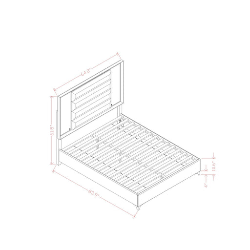 Star - 5 Pieces Bedroom Set Modern Design With LED - R&R Furniture Gallery (Fountain Valley, CA)