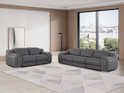 1116 - 5-Piece Modular Power Reclining Sofa And Loveseat Set In With 4 Power Recliners & Power Headrests - R&R Furniture Gallery (Fountain Valley, CA)