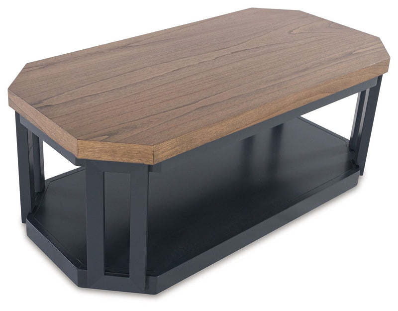 Landocken - Occasional Table Set (Set of 3) - Brown / Blue - R&R Furniture Gallery (Fountain Valley, CA)