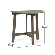 Outdoor Half Round Folding Acacia Wood Bistro Table - R&R Furniture Gallery (Fountain Valley, CA)