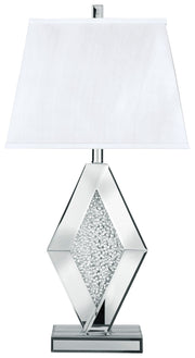 Prunella - Mirror Table Lamp  - Silver Finish - R&R Furniture Gallery (Fountain Valley, CA)