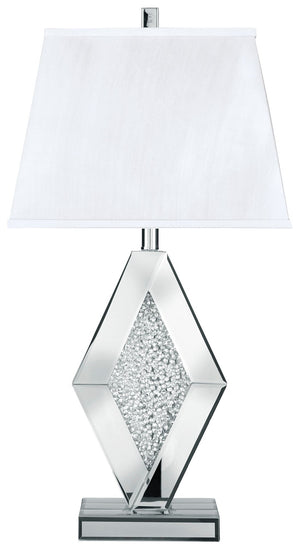 Prunella - Mirror Table Lamp  - Silver Finish - R&R Furniture Gallery (Fountain Valley, CA)