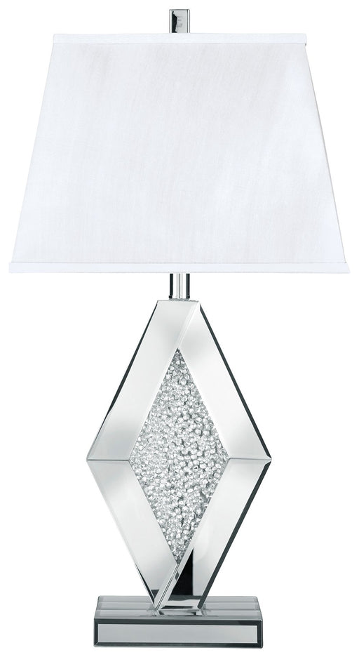 Prunella - Mirror Table Lamp  - Silver Finish - R&R Furniture Gallery (Fountain Valley, CA)
