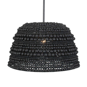 Persephone - Bead 1 Light Pendant - Black