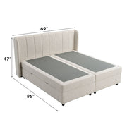 Adonia - Queen Bed With Storage - Beige - R&R Furniture Gallery (Fountain Valley, CA)