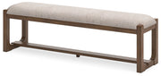 Cabalynn - Large Uph Dining Room Bench - Oatmeal / Light Brown - R&R Furniture Gallery (Fountain Valley, CA)