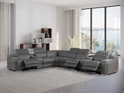 1116 - Power Reclining Italian Leather Sectional - R&R Furniture Gallery (Fountain Valley, CA)