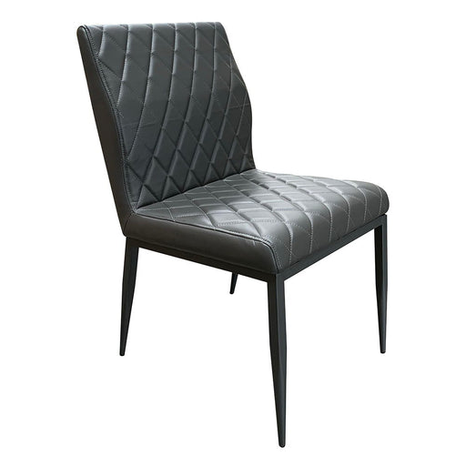 Cargo - Chair - Gray Synthetic Leather & Gunmetal - R&R Furniture Gallery (Fountain Valley, CA)