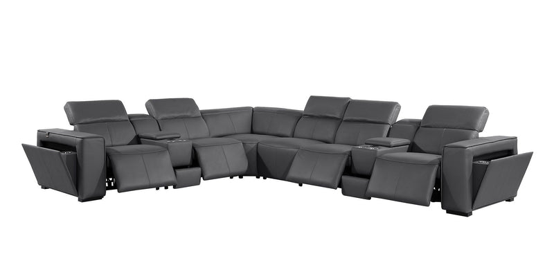 1224 - 8-Piece U-Shaped Sectional Sofa In With 4 Power Recliners & Power Headrests