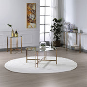 Veises - Sofa Table - Champagne - R&R Furniture Gallery (Fountain Valley, CA)